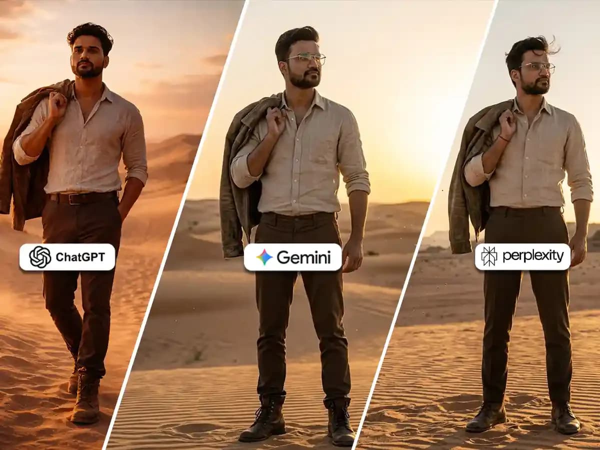 Cinematic Male Portrait in Golden Desert | Prompts for Men cover