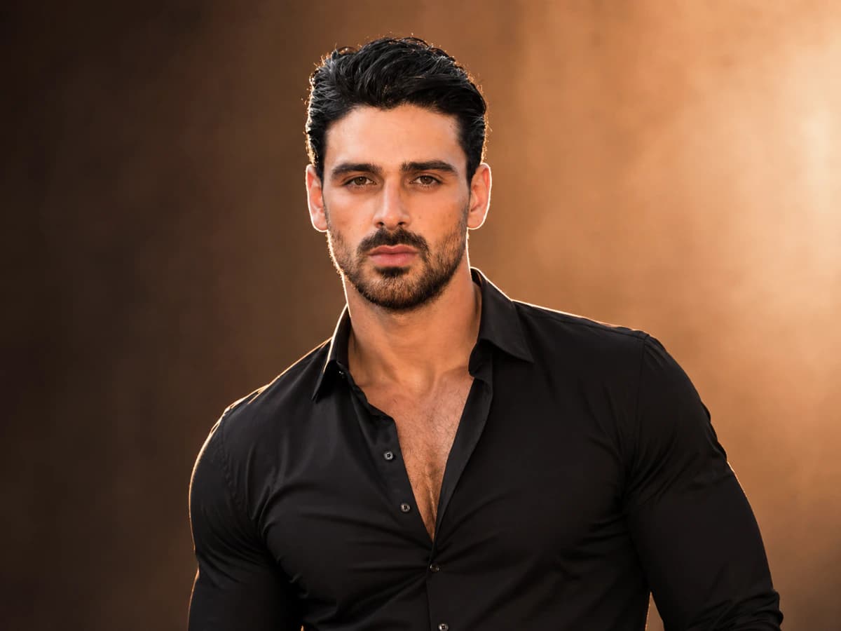 Confident Male Portrait  shoot in Warm Studio Light cover