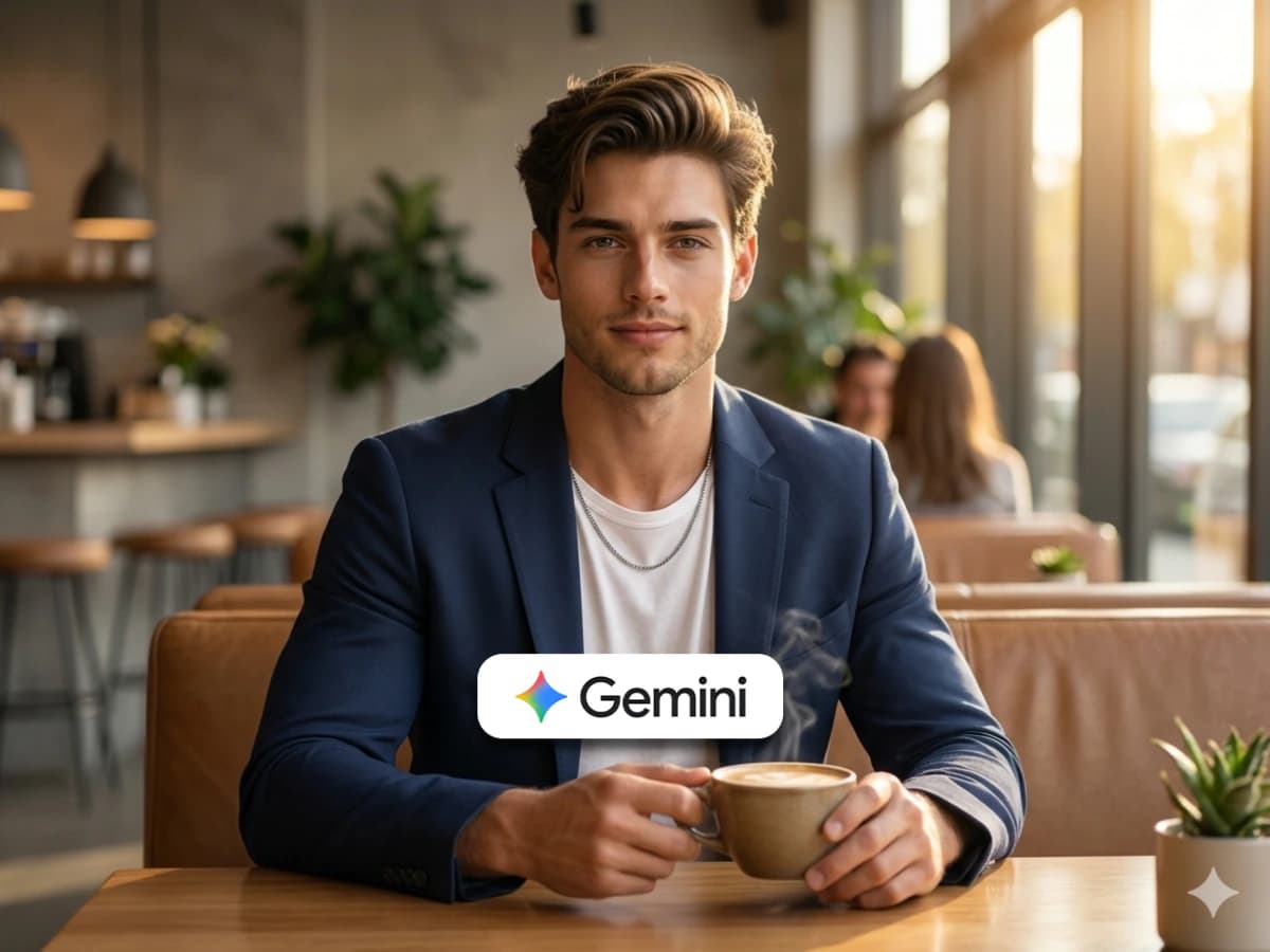 Lifestyle Portrait Photography of Stylish Cafe Man thumbnail 4