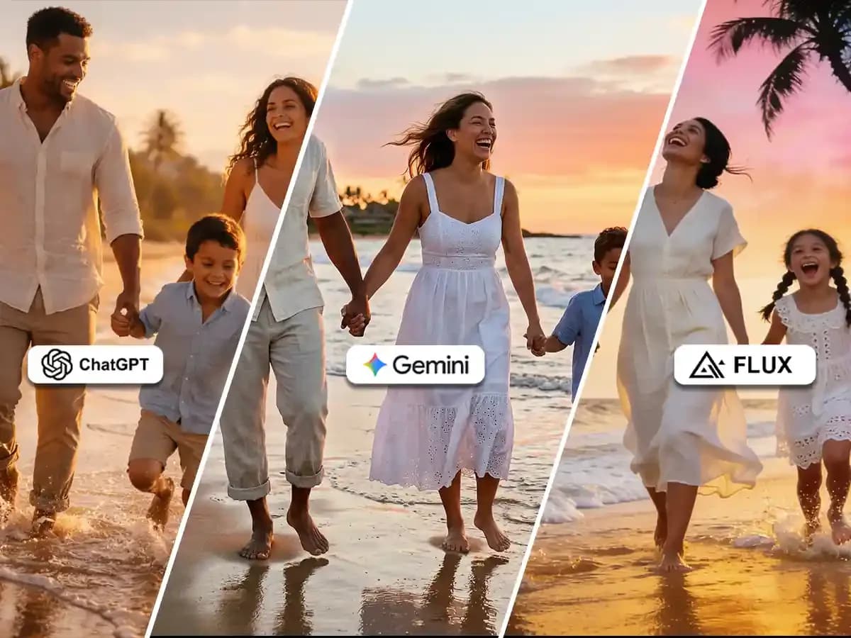 Golden Sunset Beach Family Prompts: Joyful Togetherness