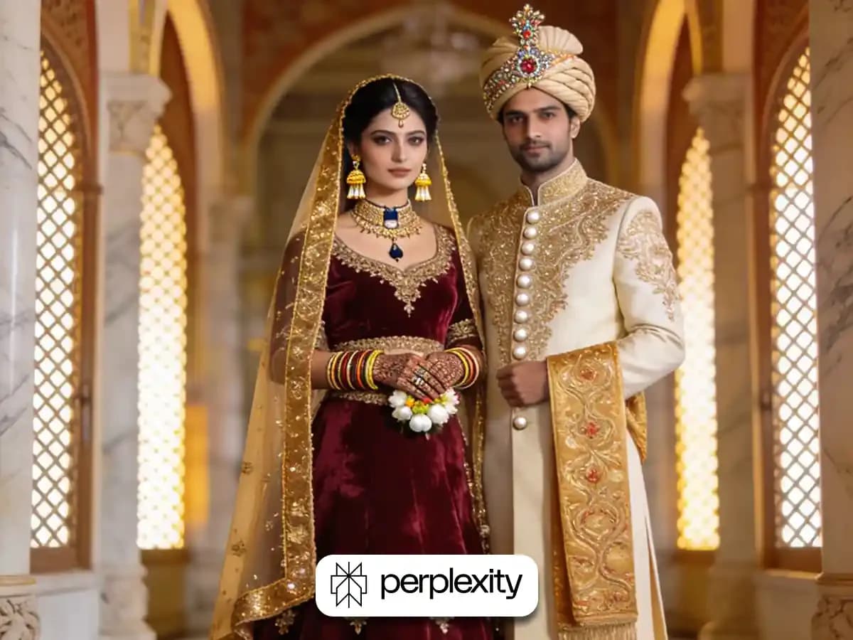 Traditional Bridal Couple prompts thumbnail 6