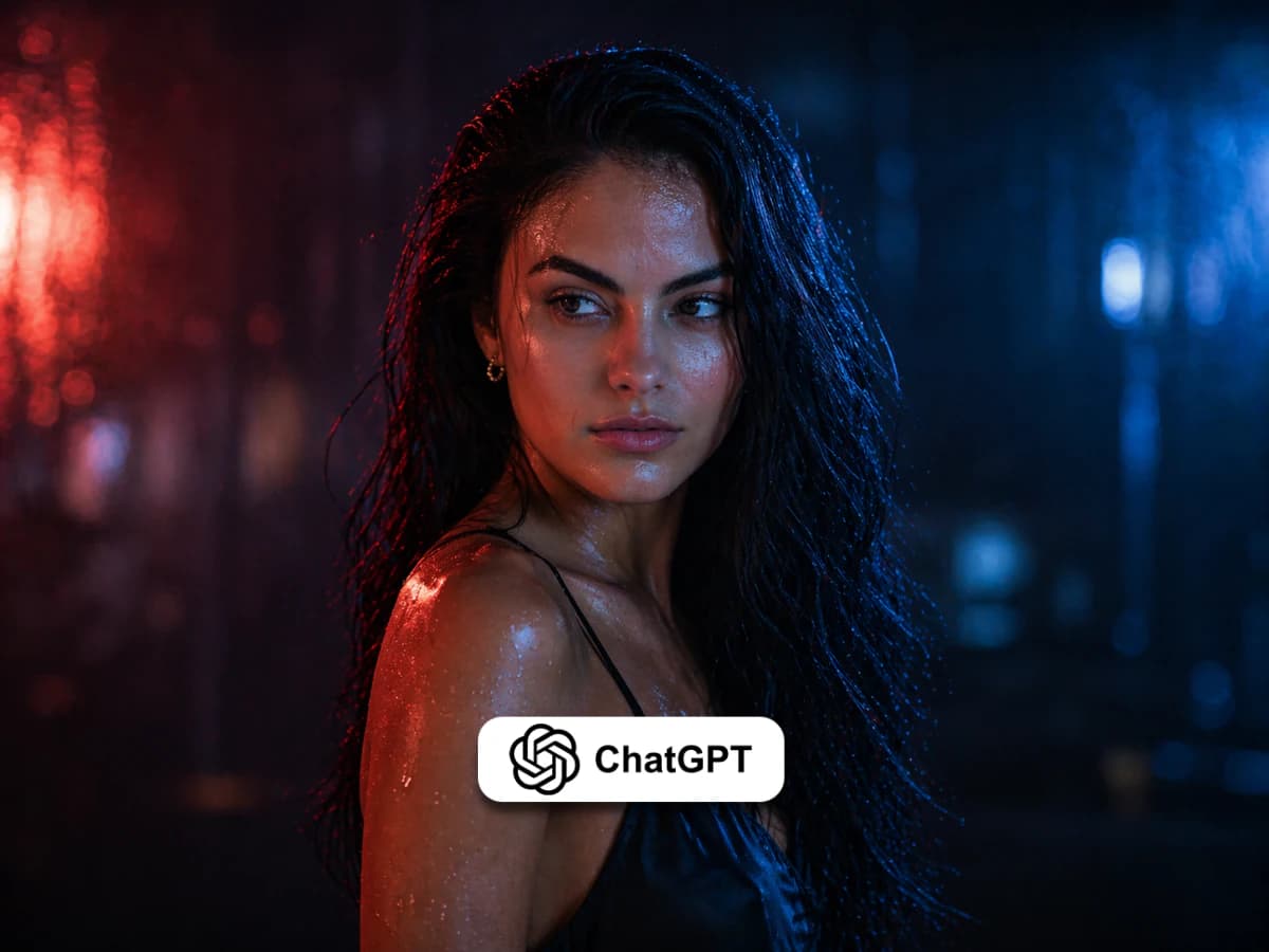 Close Up Portrait of Woman with Dramatic Lighting thumbnail 2