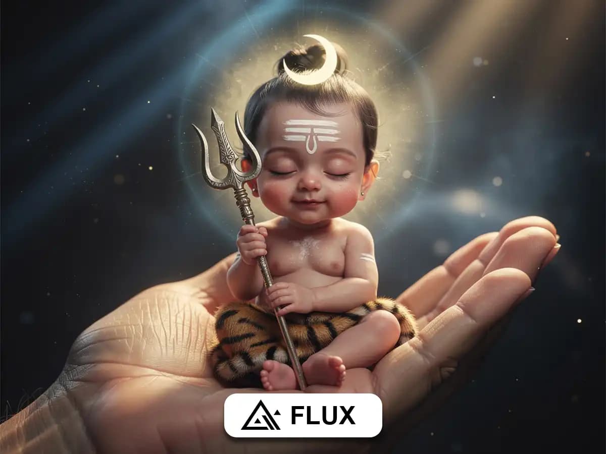 Ultra-detailed miniature baby Lord Shiva thumbnail 3
