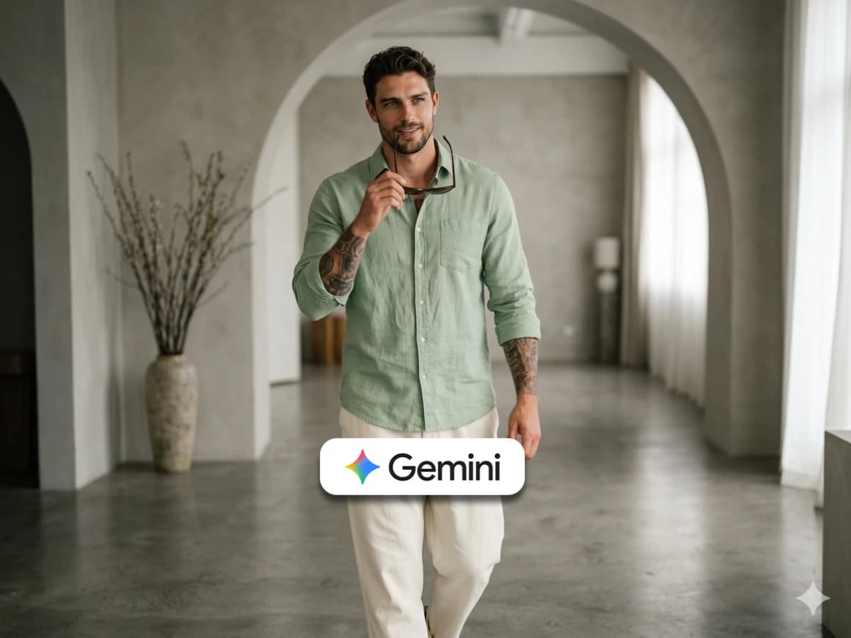 Stylish Men's Fashion Minimalist Indoor Portrait thumbnail 3