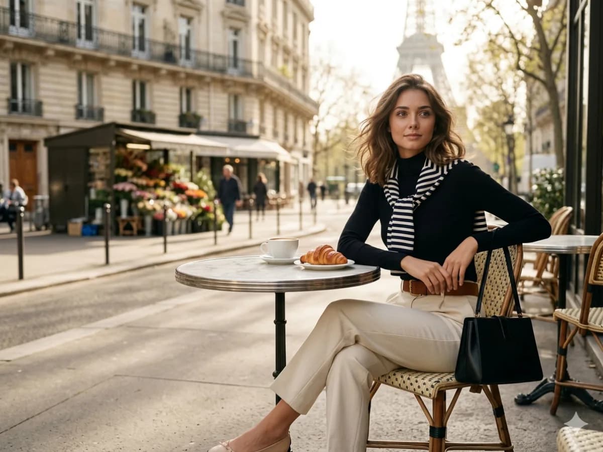 Paris Street Cafe Portrait with Cinematic Realism