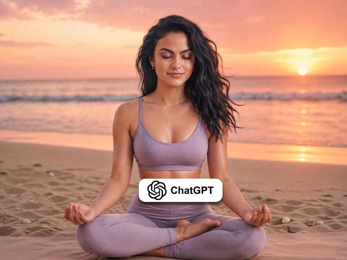 Yoga Wellness Prompts for Girls Beach Sunrise Scene thumbnail 3