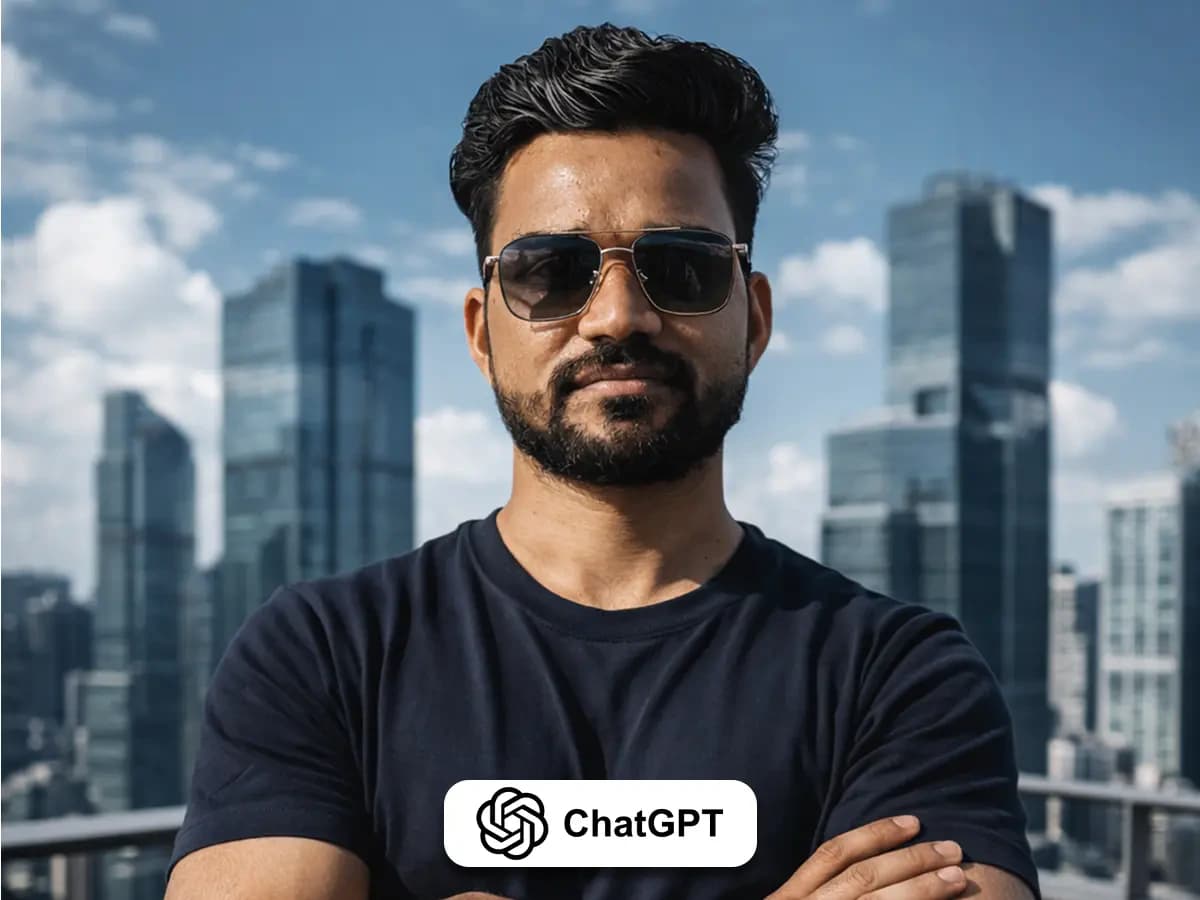 Cinematic Rooftop Power Pose AI Photo thumbnail 2