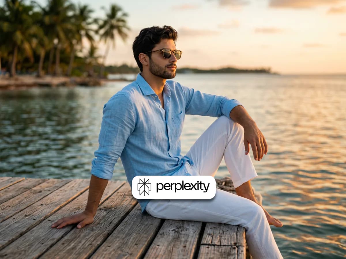 Sunset Photoshoot Ideas for Men's Cinematic Dock Portrait thumbnail 3