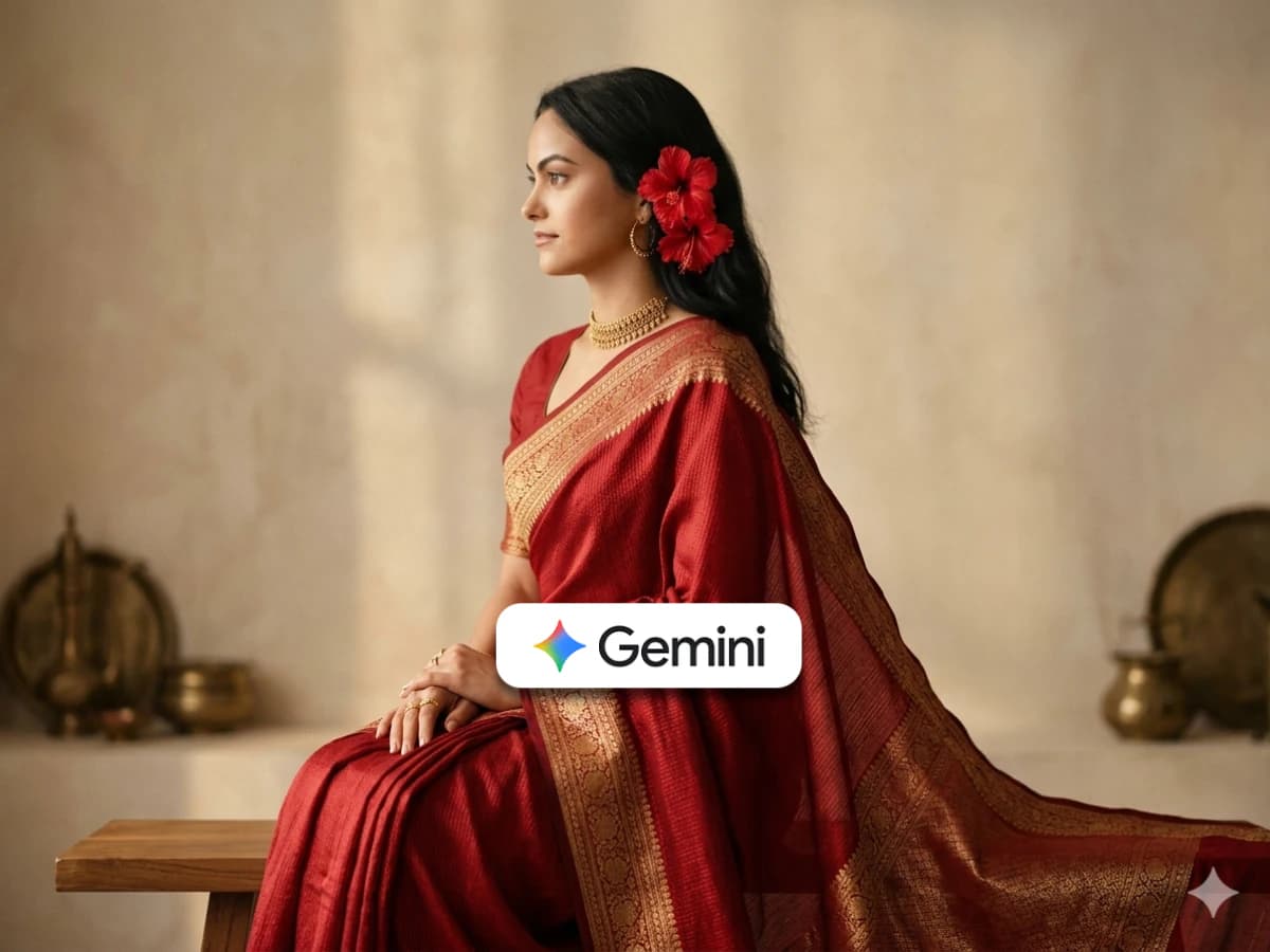 Saree Photoshoot Ideas Elegant Portrait Concept thumbnail 2