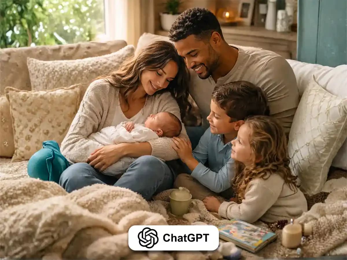 Indoor Family Candid portrait Heartwarming Moments with Baby thumbnail 2