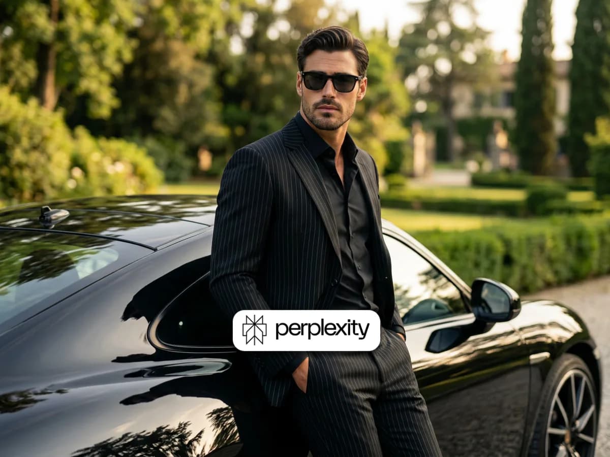 Luxury Lifestyle Photography Black Suit Car Shoot Scene thumbnail 2