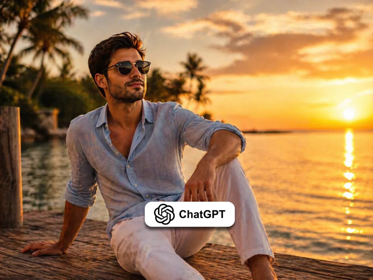 Sunset Photoshoot Ideas for Men's Cinematic Dock Portrait thumbnail 4