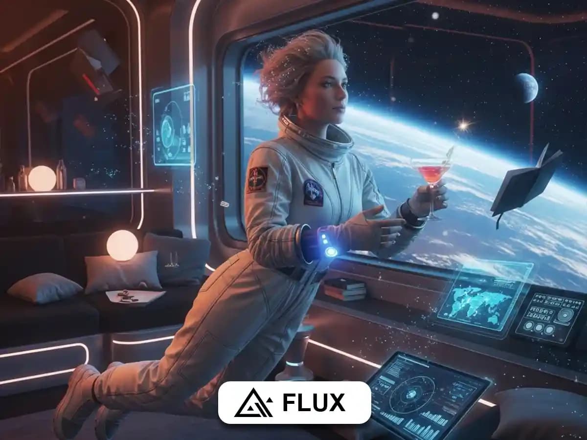 Ultra-Realistic Space Lounge Portrait with Cosmic Realism thumbnail 3