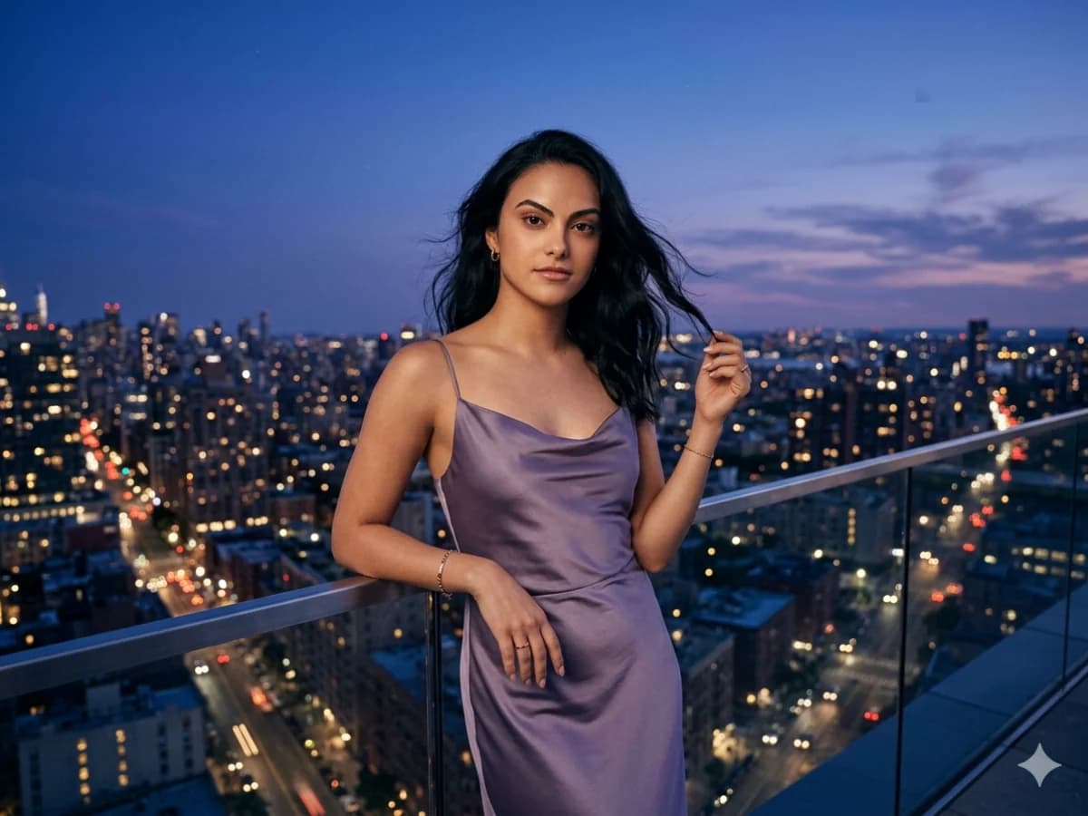 Twilight Glow Female Portrait Prompts Cinematic Rooftop cover