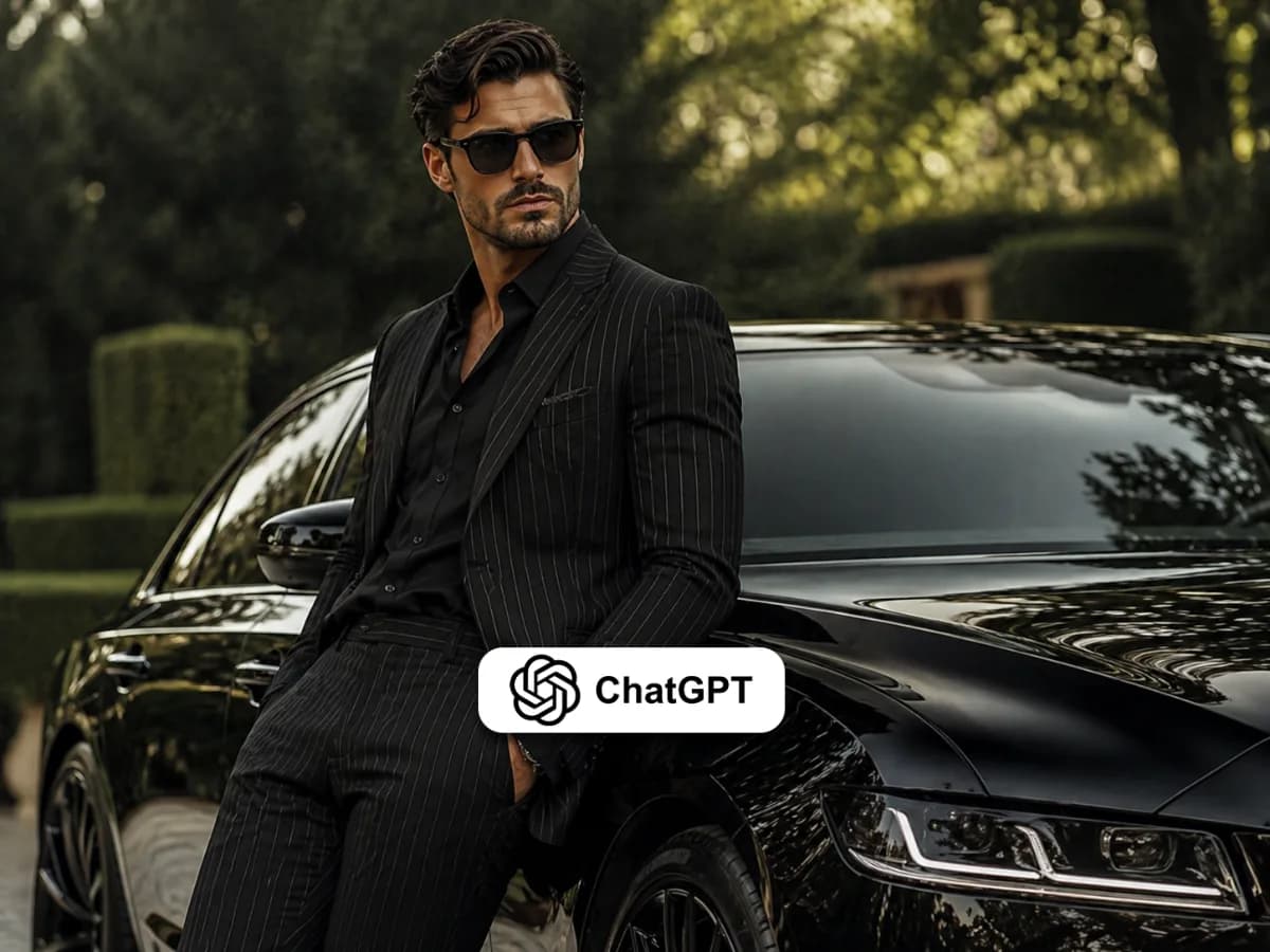Luxury Lifestyle Photography Black Suit Car Shoot Scene thumbnail 4