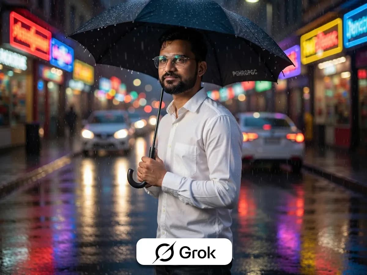 Cinematic Night Street Photography Portrait in Rain thumbnail 5