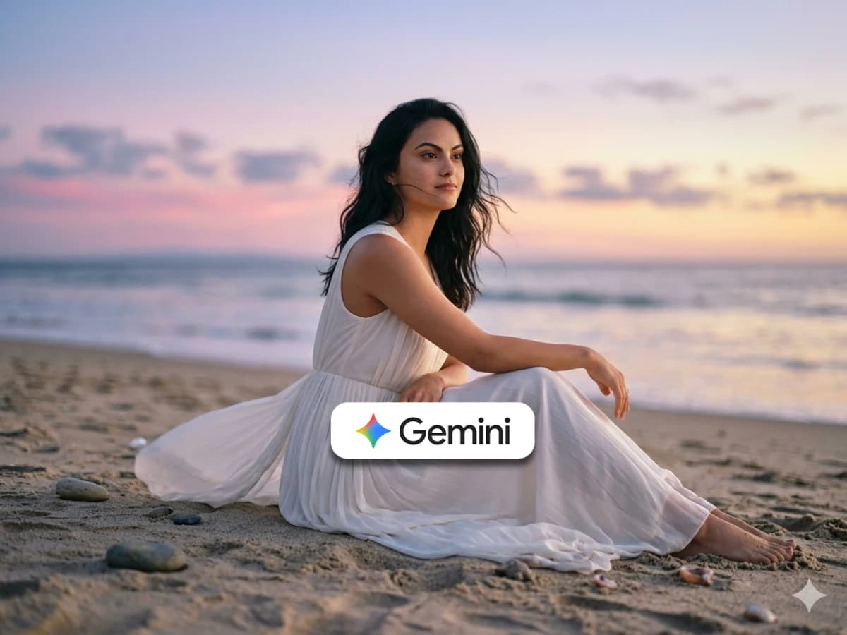 Beach Sunset Portrait Woman in Flowing White Dress thumbnail 3