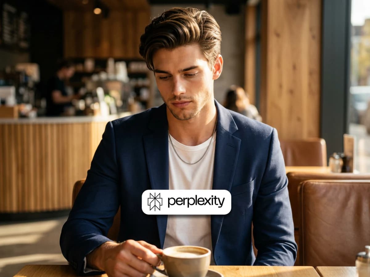 Lifestyle Portrait Photography of Stylish Cafe Man thumbnail 2