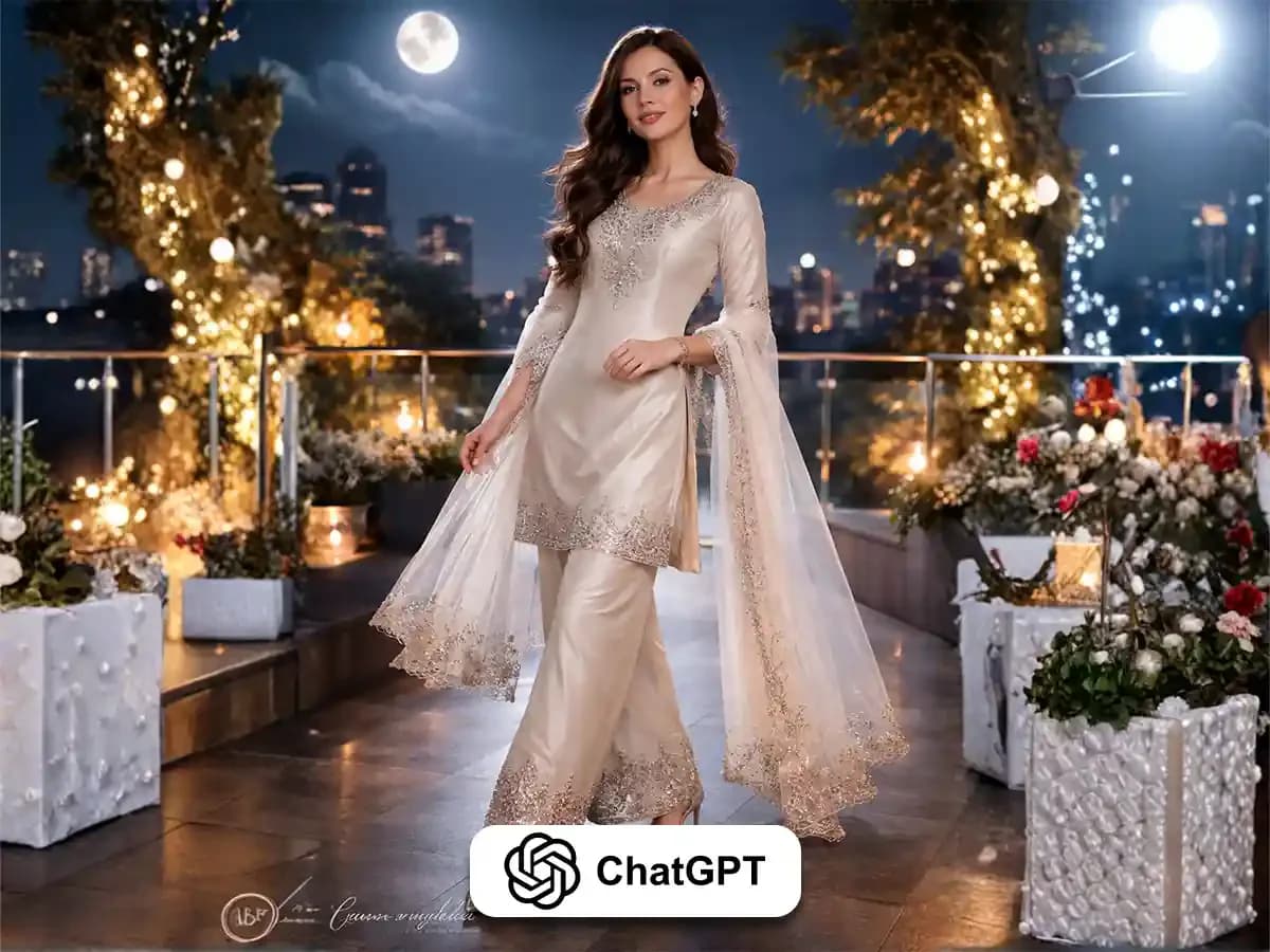 Cinematic Rooftop Night Portrait – Gemini Prompts for Girls thumbnail 2