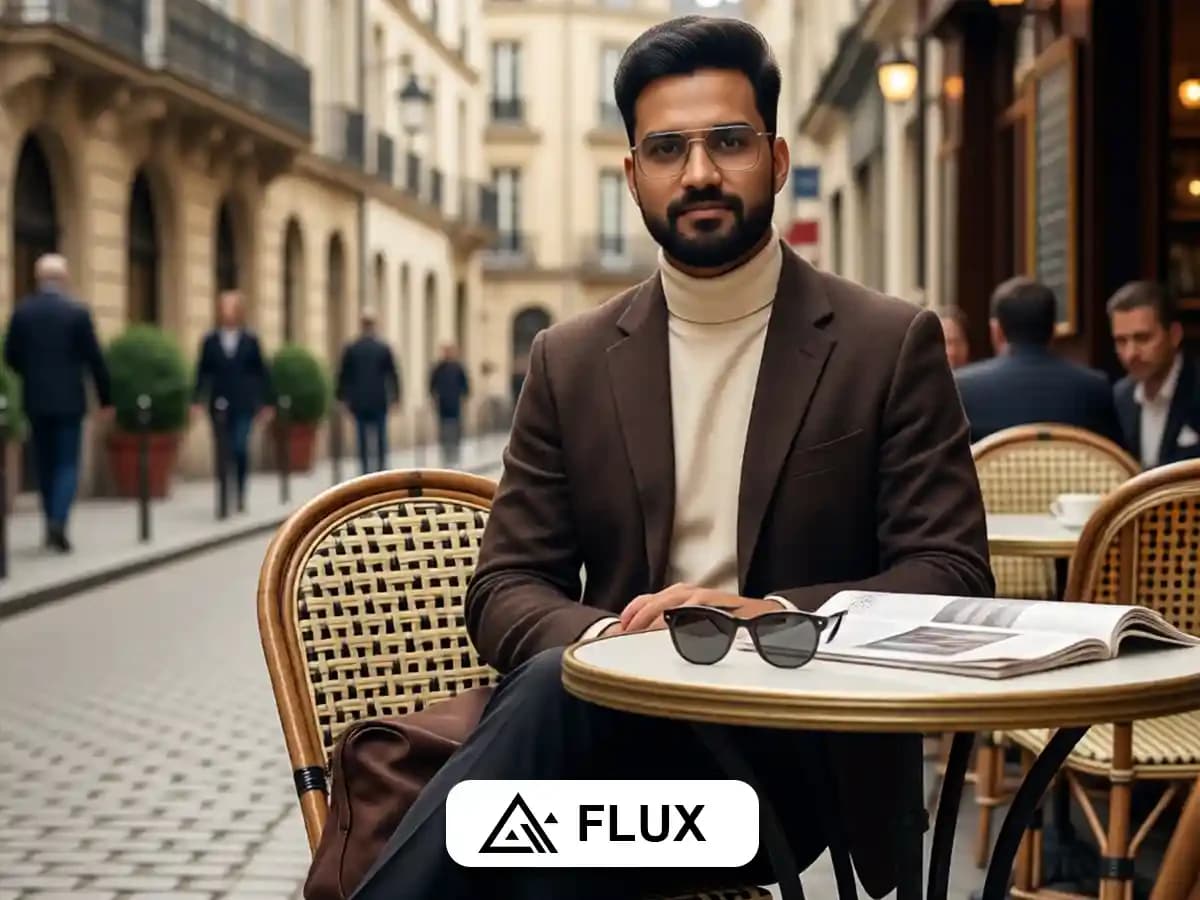 Editorial Male Portrait at European Café | Fashion Shot thumbnail 3
