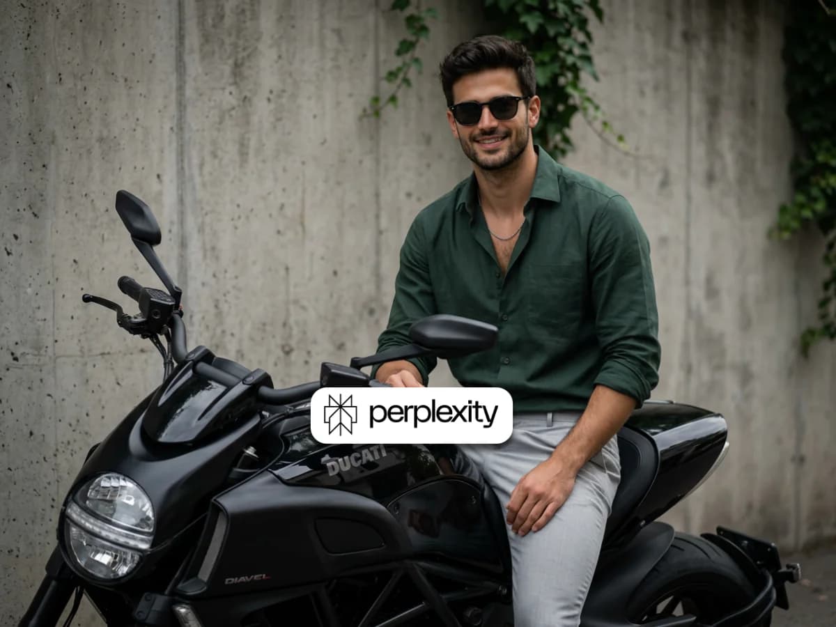 Motorcycle Rider Black Bike Urban Editorial Portrait thumbnail 4
