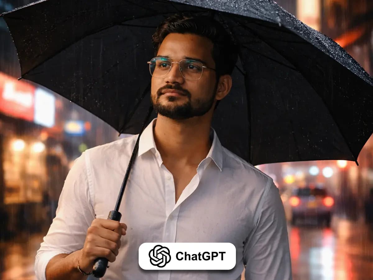 Cinematic Night Street Photography Portrait in Rain thumbnail 2