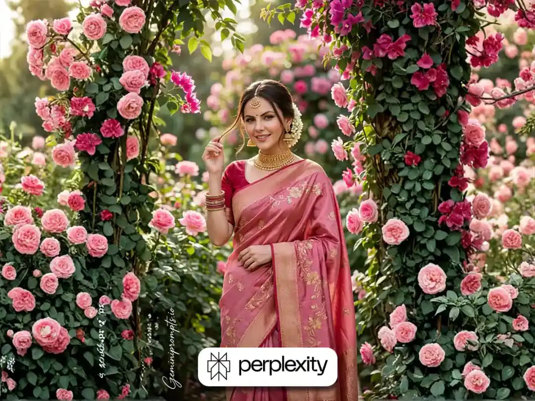 Cinematic AI Portrait Woman Amid Lush Blooms thumbnail 6