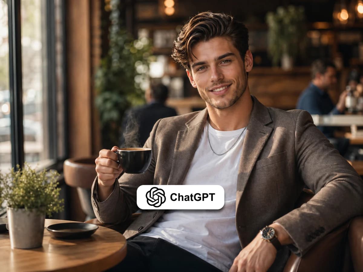 Lifestyle Portrait Photography of Stylish Cafe Man thumbnail 3