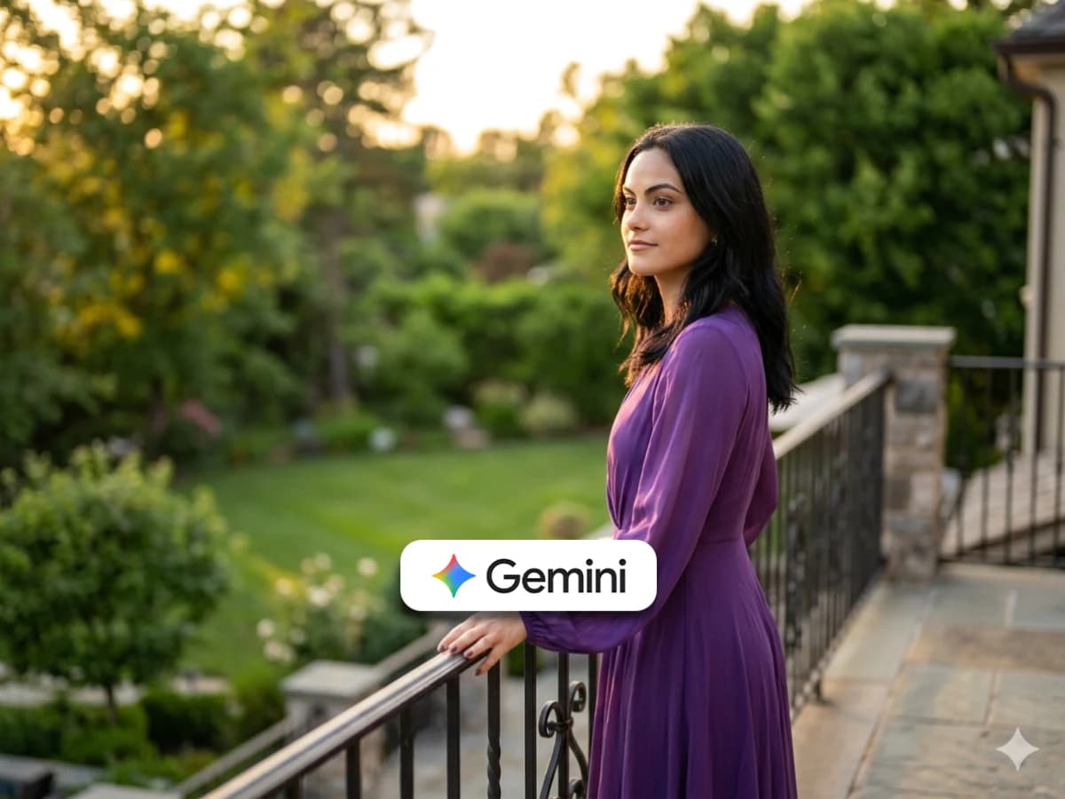Sunset Portrait Woman on Balcony in Golden Light thumbnail 4