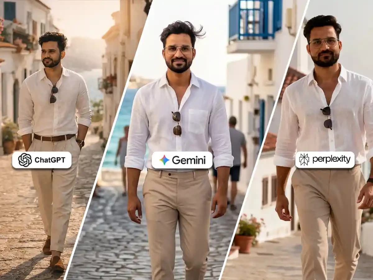 Photorealistic Male Portrait Travel Editorial Mediterranean