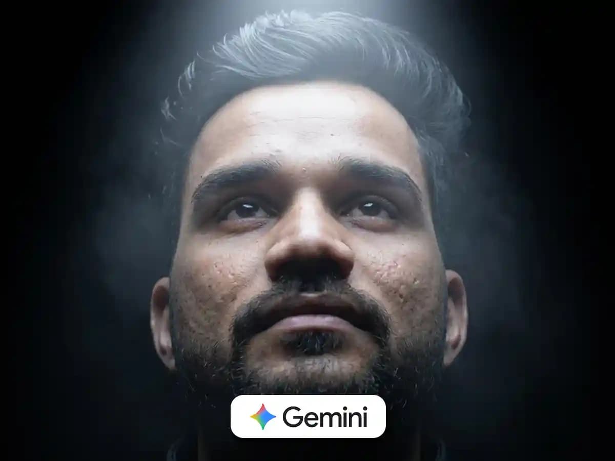 Cinematic Close-Up Portrait with Dramatic Overhead Lighting thumbnail 4