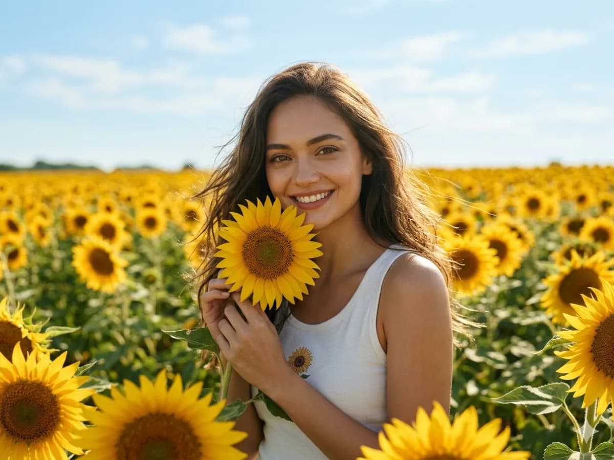 Sunflower Field Photoshoot Joyful Summer Portrait cover