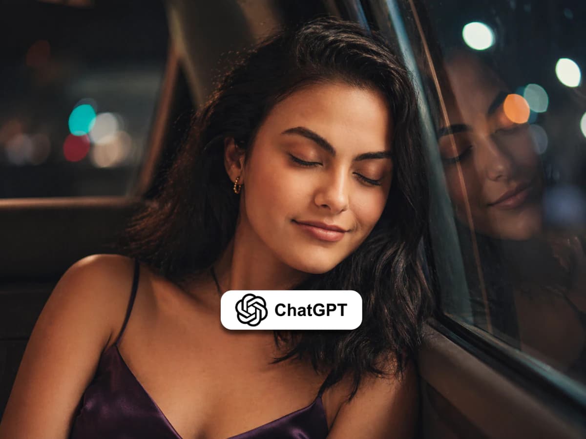 Cinematic Night Portrait of Woman in Car with Bokeh Lights thumbnail 3