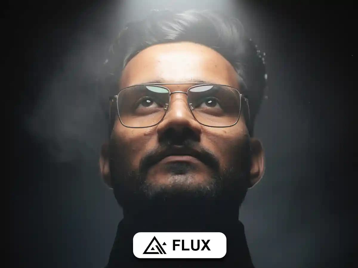 Cinematic Close-Up Portrait with Dramatic Overhead Lighting thumbnail 3