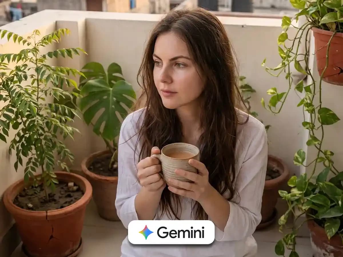 Soft Life AI Portrait Cozy Sunrise Balcony Aesthetic thumbnail 4