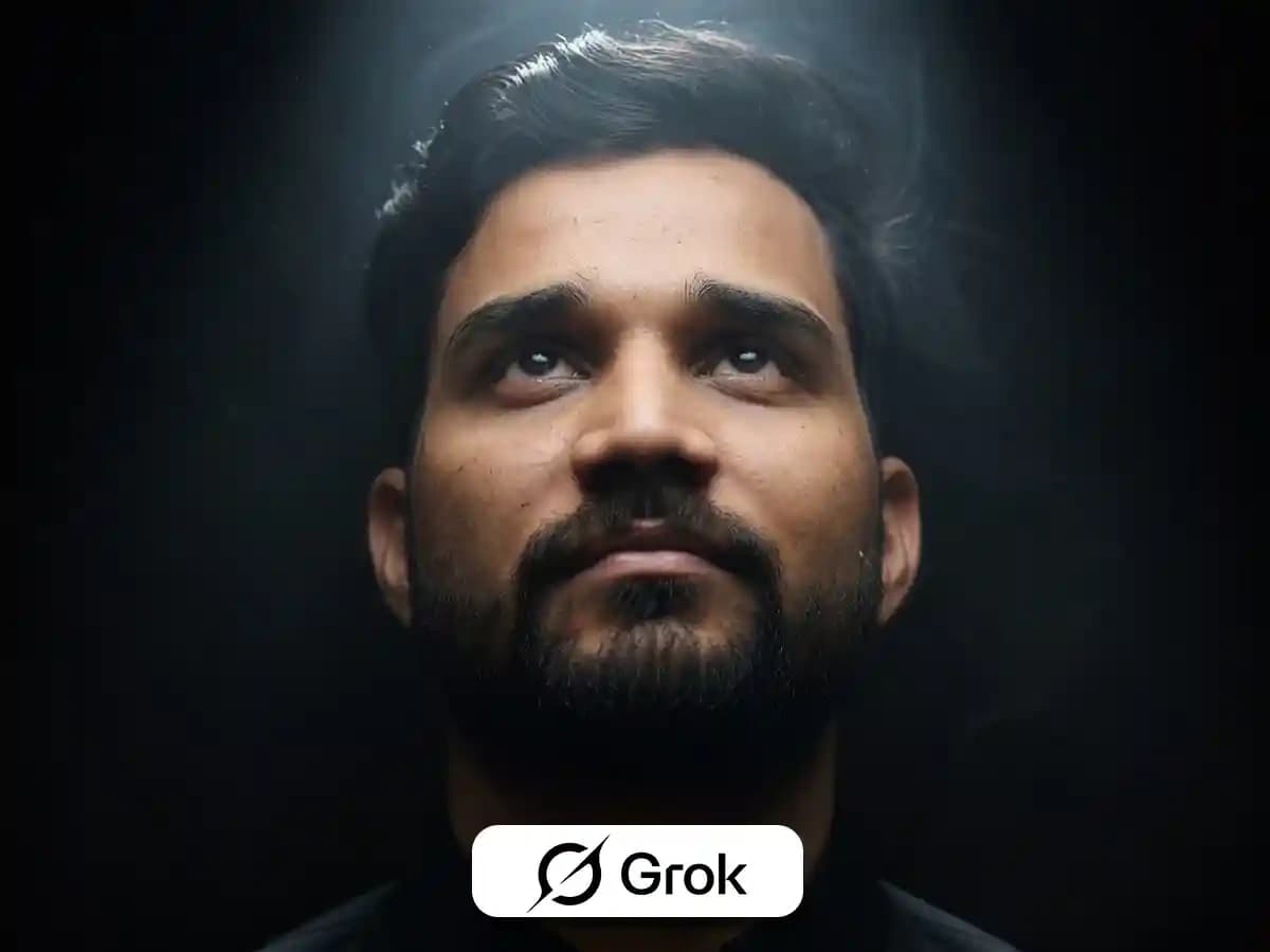 Cinematic Close-Up Portrait with Dramatic Overhead Lighting thumbnail 5