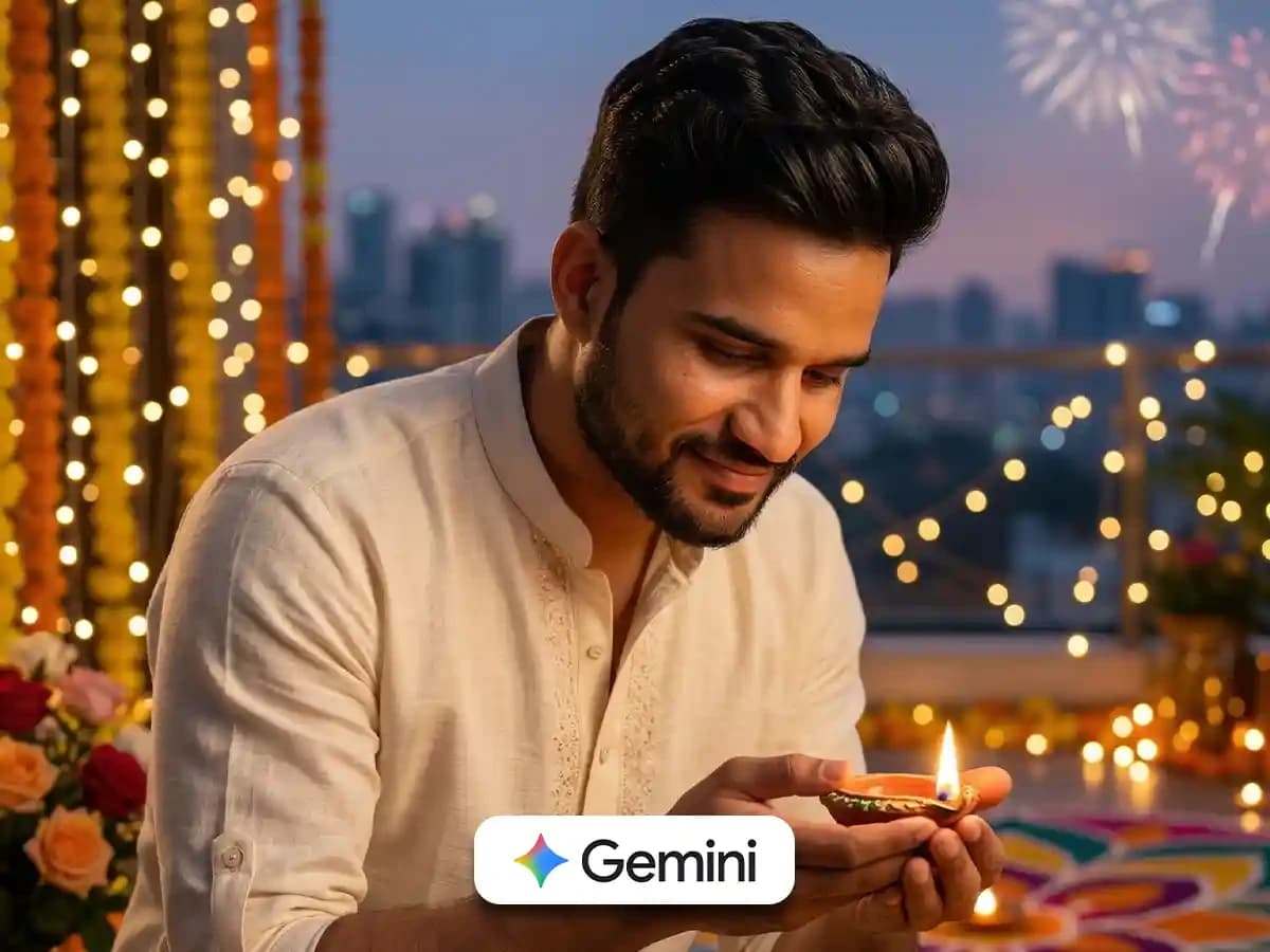 Diwali Festival Prompt – Young Indian Man Lighting Diya thumbnail 4