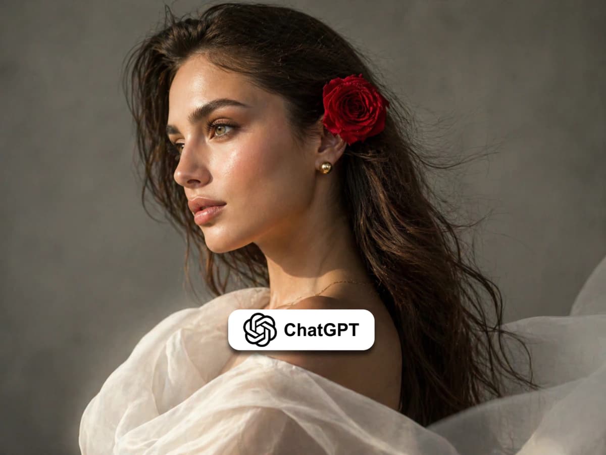 Trending Prompts: Elegant Profile Portrait with Rose Beauty thumbnail 4