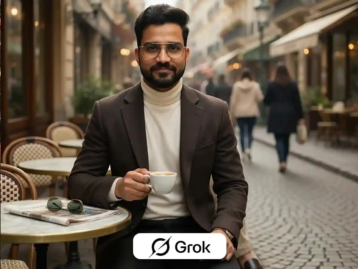 Editorial Male Portrait at European Café | Fashion Shot thumbnail 5