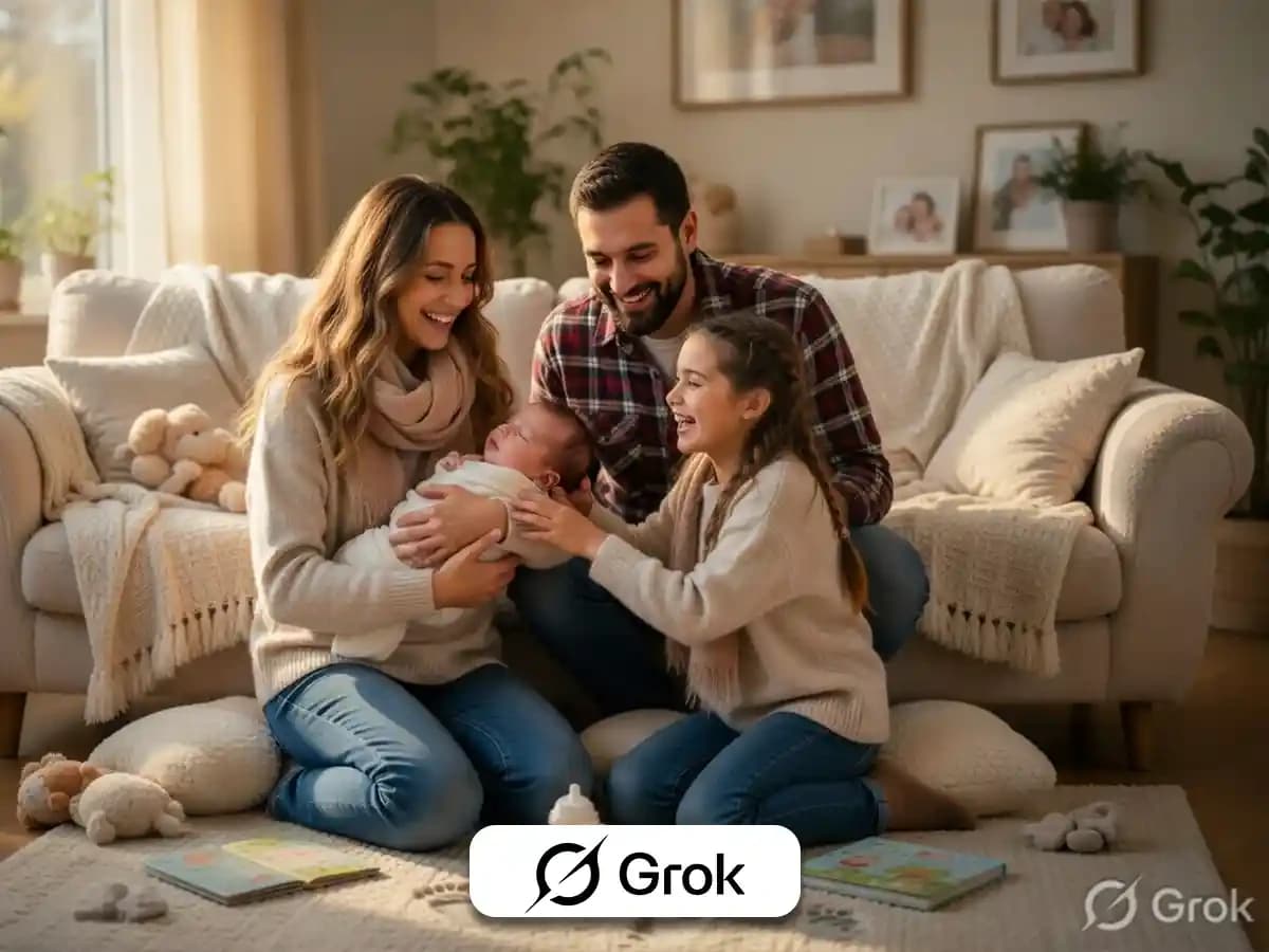 Indoor Family Candid portrait Heartwarming Moments with Baby thumbnail 5