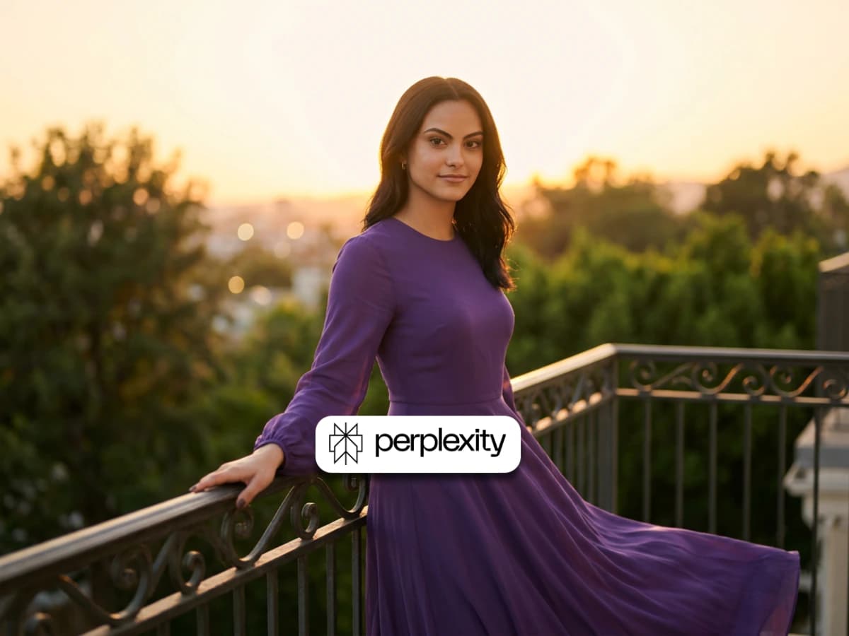 Sunset Portrait Woman on Balcony in Golden Light thumbnail 2