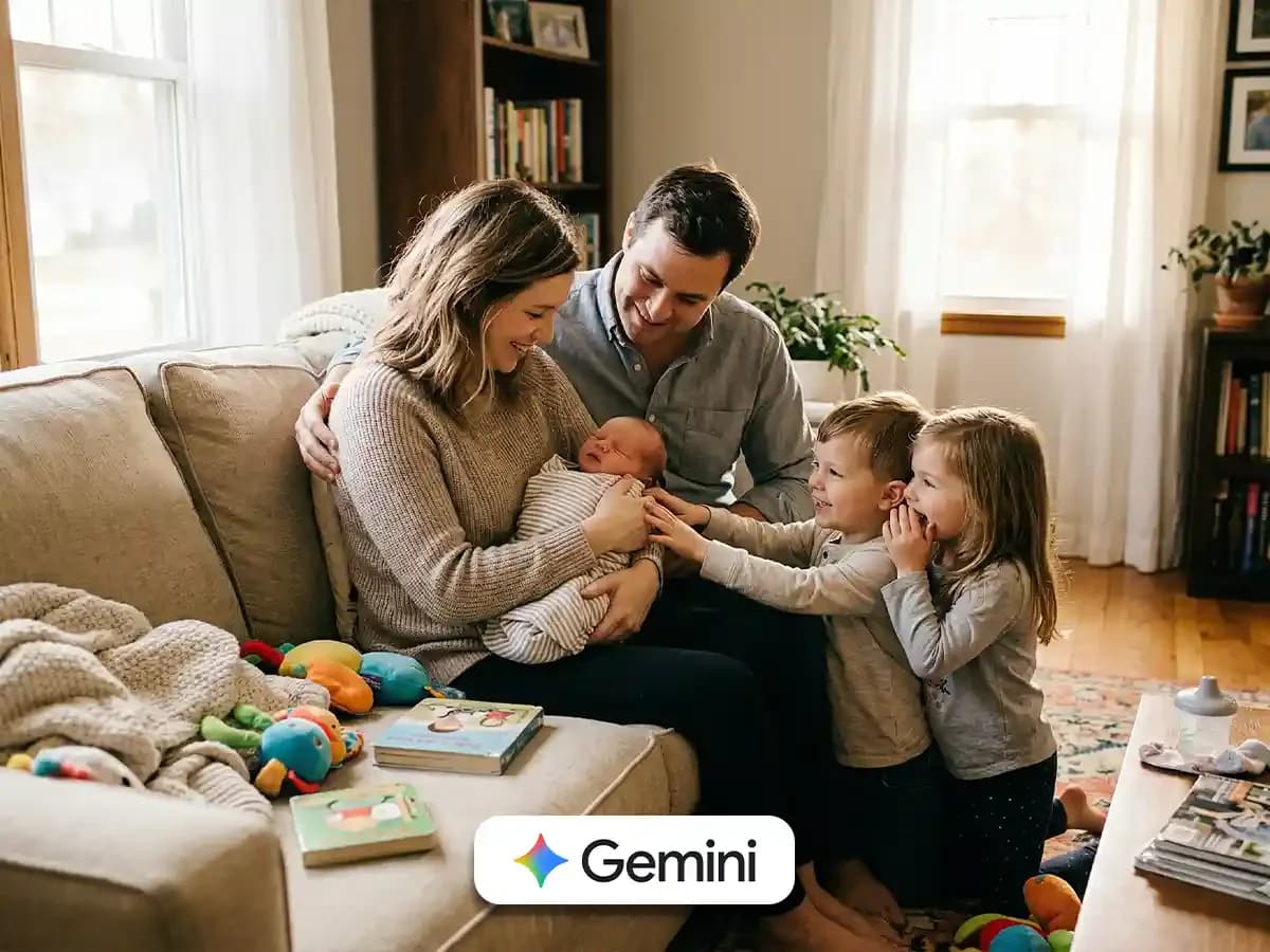 Indoor Family Candid portrait Heartwarming Moments with Baby thumbnail 4