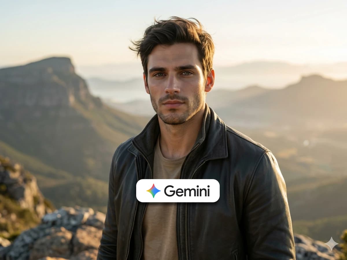 Golden Hour Mountain Outdoor Portrait of Stylish Man thumbnail 4