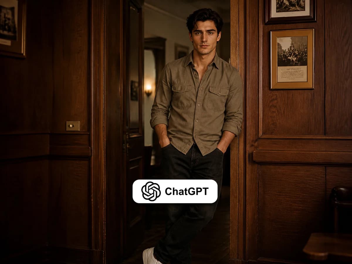Cinematic Indoor Portrait with Retro Wooden Style thumbnail 3