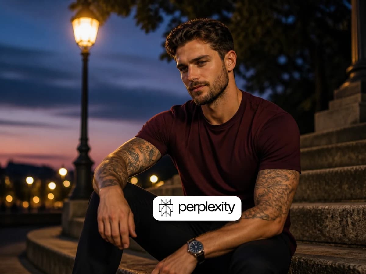 Cinematic Men Portrait Photography at Twilight Park thumbnail 2