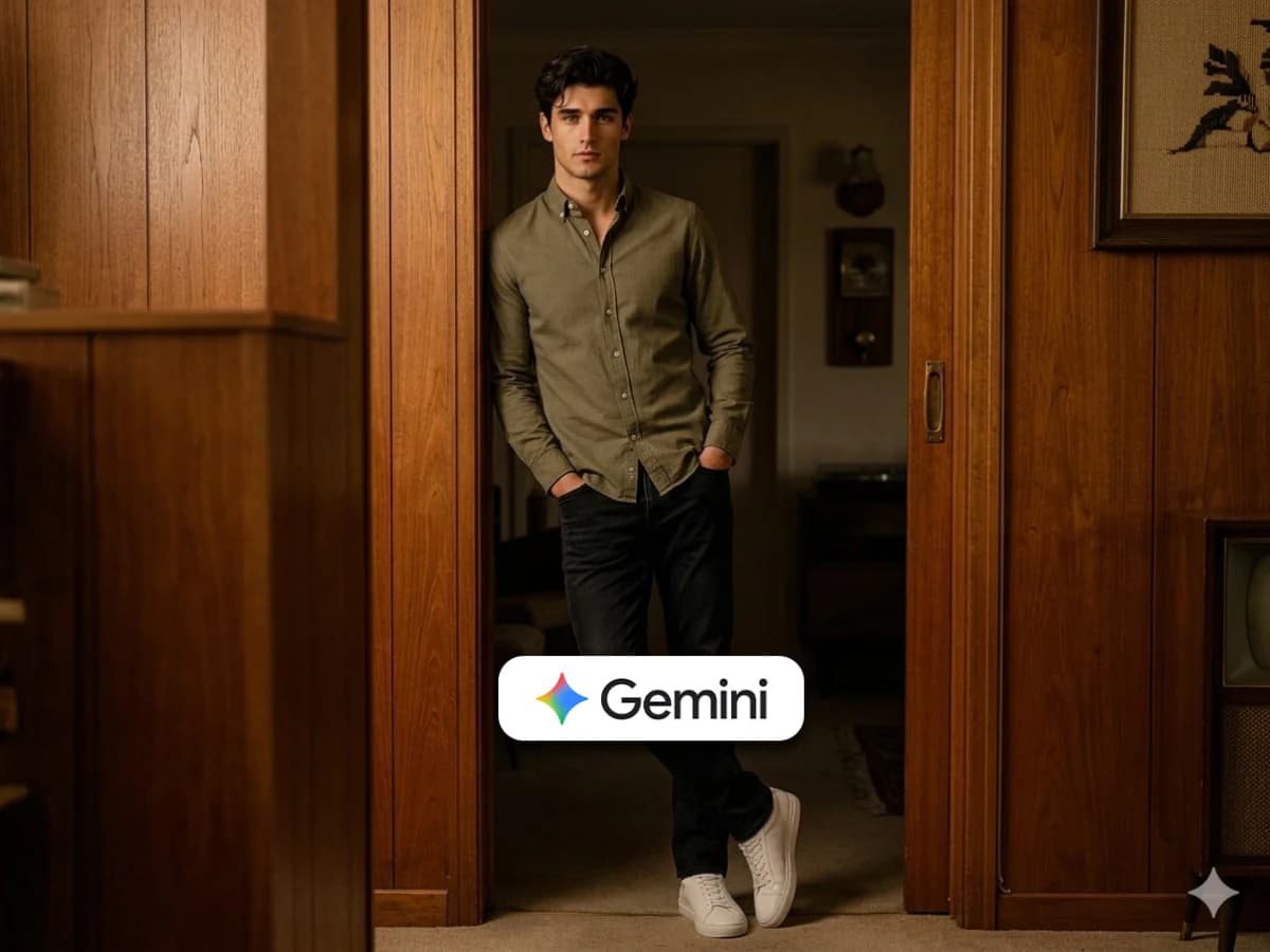 Cinematic Indoor Portrait with Retro Wooden Style thumbnail 4