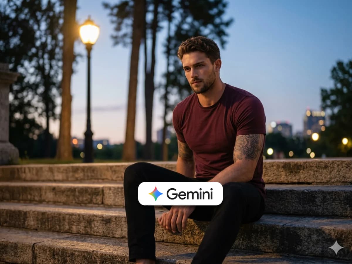 Cinematic Men Portrait Photography at Twilight Park thumbnail 3