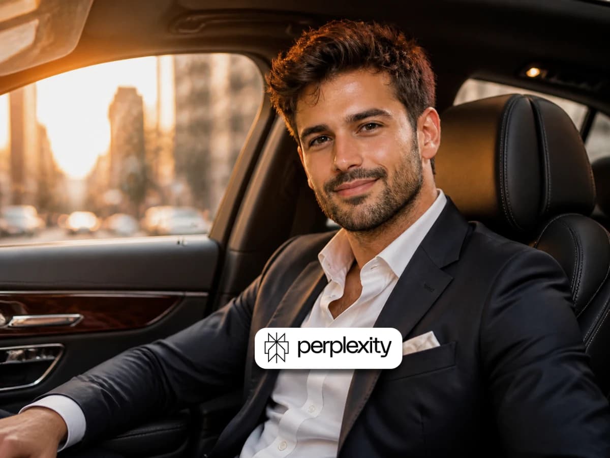 Luxury Lifestyle Portrait in Modern Car at Golden Hour thumbnail 3